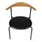 CH88 Dining Chairs in Oak and Black Leather by Hans Wegner for Carl Hansen & Søn, Set of 4, Image 4