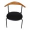 CH88 Dining Chairs in Oak and Black Leather by Hans Wegner for Carl Hansen & Søn, Set of 4 3