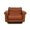 Brown Leather Armchair with Relaxation Function 9