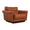 Brown Leather Armchair with Relaxation Function 1