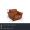 Brown Leather Armchair with Relaxation Function 2