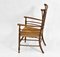 English Arts & Crafts Quaint Rush Seated Armchair, 1890s 6