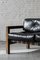 Black Leather Sofa, 1970s 5