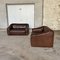 Vintage Brown Leather DS47 Sofas from de Sede, 1970s, Set of 2 11