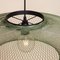 Large Ufo Moss Green Fiber Pattern Lamp by Atelier Robotiq 4