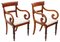 Antique Mahogany Elbow Carver Dining Chairs, 19th Century, Set of 2, Image 2