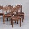 Deco French Oak Dining Chairs in the style of Dudouyt, Set of 6, Image 4