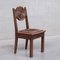 Deco French Oak Dining Chairs in the style of Dudouyt, Set of 6 5