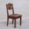 Deco French Oak Dining Chairs in the style of Dudouyt, Set of 6, Image 5