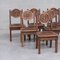 Deco French Oak Dining Chairs in the style of Dudouyt, Set of 6, Image 3