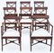 Antique Regency Mahogany X-Frame Dining Chairs, Early 19th Century, Set of 8 1