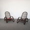 Italian Guinea Cane Wicker Armchairs, 1960s, Set of 2 6