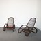 Italian Guinea Cane Wicker Armchairs, 1960s, Set of 2, Image 9