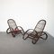 Italian Guinea Cane Wicker Armchairs, 1960s, Set of 2 4