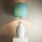 Italian Enameled Ceramic and Brass Pineapple Lamp, 1960s 2