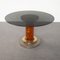 Honey Color Chromed Steel and Acrylic Glass Dining Table, 1970s, Image 1