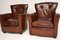 Antique Leather Club Armchairs, 1950s, Set of 2 5