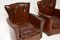 Antique Leather Club Armchairs, 1950s, Set of 2 6