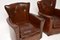 Antique Leather Club Armchairs, 1950s, Set of 2, Image 6