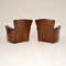 Antique Leather Club Armchairs, 1950s, Set of 2, Image 4