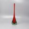 Vase in Rot & Grün von Flavio Poli, 1960er 1