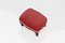 Vintage Velvet Stool, 1950s, Image 2