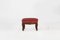 Tabouret Vintage en Velours, 1950s 3