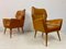 Fauteuils en Cuir Marron, Italie, 1950s, Set de 2 4