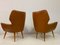 Italian Armchairs in Brown Leather, 1950s, Set of 2 7