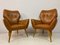 Fauteuils en Cuir Marron, Italie, 1950s, Set de 2 11