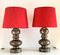 Large Mid-Century Italian Pottery Table Lamps by Aldo Londi for Bitossi, 1960s, Set of 2 1