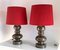 Large Mid-Century Italian Pottery Table Lamps by Aldo Londi for Bitossi, 1960s, Set of 2 3