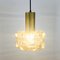 Mid-Century Modern Amber Bubble Glass Pendant Light by Helena Tynell for Limburg, Germany, 1960s 5