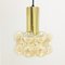 Mid-Century Modern Amber Bubble Glass Pendant Light by Helena Tynell for Limburg, Germany, 1960s 4