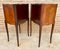 French Walnut Nightstands with 3 Drawers, 1940s, Set of 2 6