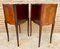 French Walnut Nightstands with 3 Drawers, 1940s, Set of 2, Image 6