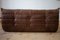 Vintage Brown Leather Togo Sofa by Michel Ducaroy for Ligne Roset 4