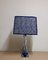 Vintage Table Lamp in Azure Crystal Glass from Val St Lambert, 1970s, Image 1