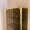 Mid-Century Showcase Cabinet in Lacquered Wood, Gold-Plated Brass & Tinted Glass, 1972 8