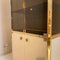 Mid-Century Showcase Cabinet in Lacquered Wood, Gold-Plated Brass & Tinted Glass, 1972 9