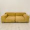 Mid-Century Yellow Woolen Fabric Model Plastik-Duo Modular Sofa by Piero Lissoni for Cartel, 1984, Set of 2 1
