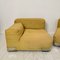 Mid-Century Yellow Woolen Fabric Model Plastik-Duo Modular Sofa by Piero Lissoni for Cartel, 1984, Set of 2 10