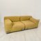 Mid-Century Yellow Woolen Fabric Model Plastik-Duo Modular Sofa by Piero Lissoni for Cartel, 1984, Set of 2 5