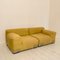 Mid-Century Yellow Woolen Fabric Model Plastik-Duo Modular Sofa by Piero Lissoni for Cartel, 1984, Set of 2 2