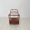 Mid-Century Sculptural Light Brown Walnut Bar Cart attributed to Cesare Lacca, 1950s 10