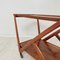 Mid-Century Sculptural Light Brown Walnut Bar Cart attributed to Cesare Lacca, 1950s 4