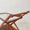Mid-Century Sculptural Light Brown Walnut Bar Cart attributed to Cesare Lacca, 1950s, Image 12