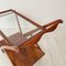 Mid-Century Sculptural Light Brown Walnut Bar Cart attributed to Cesare Lacca, 1950s 14