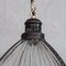 Lampe à Suspension Holophane Antique en Verre Prismatique, France 2