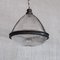 Antique French Holophane Prismatic Glass Pendant Light 5